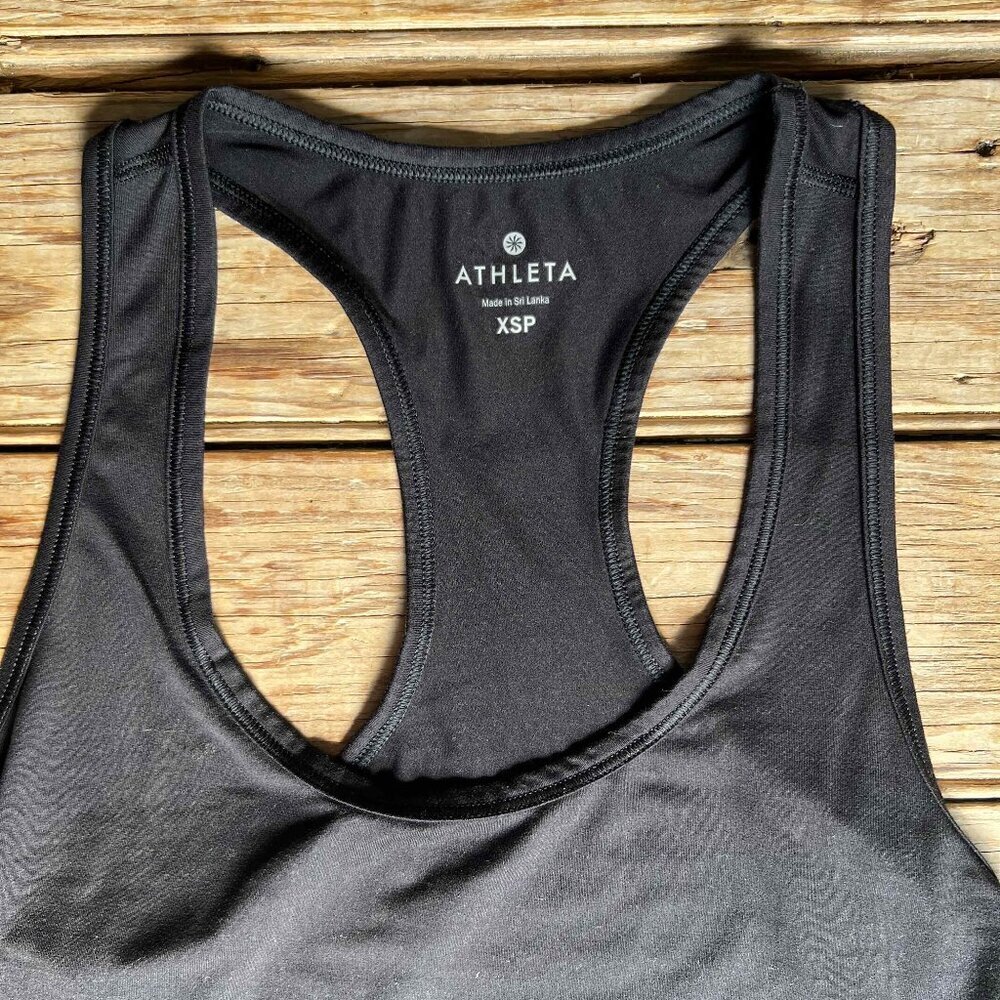Athleta Tank Top Womens Momentum Seamless Black Workout Active Small Petite mulb - Picture 5 of 9